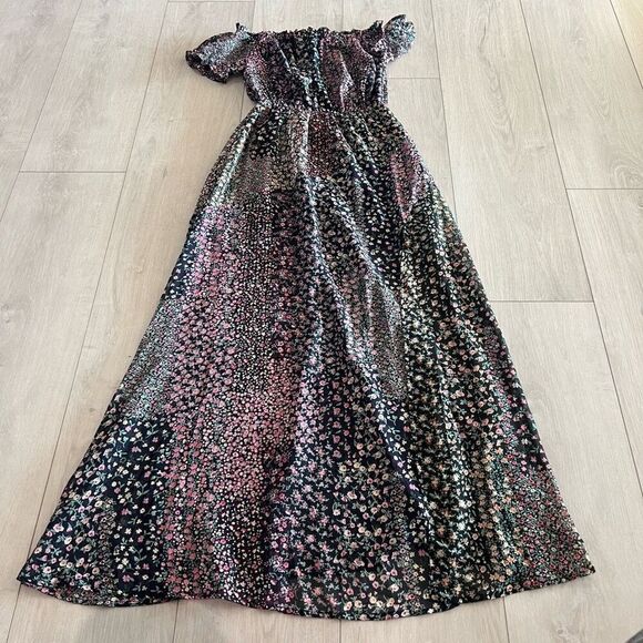 Lulu's floral off the shoulder maxi dress size M - Picture 1 of 11